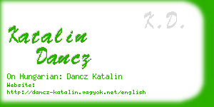 katalin dancz business card